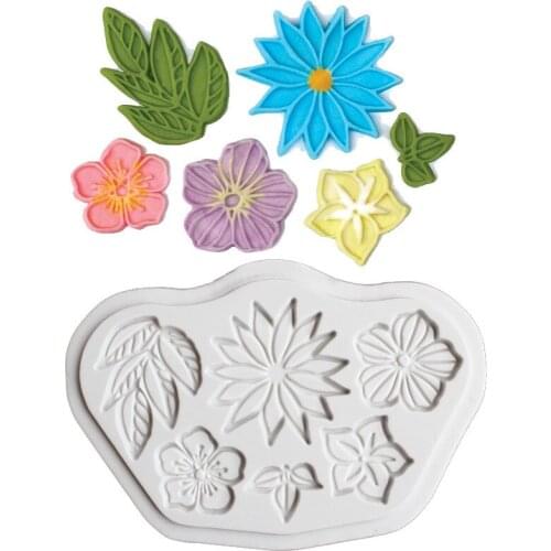 Flower Silicone Mold Chocolate Cake Lace Decoration Supplies DIY Leaf Dessert Pastry Fondant Moulds Resin Kitchen Baking Tool