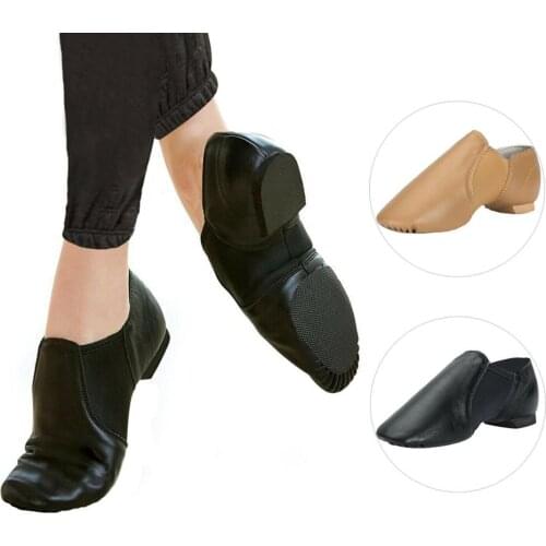 Modern Dance Sneakers Genuine Leather Soft Sole Slip On Jazz Dance Shoes Gymnastics Dance Shoes