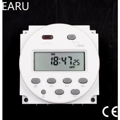 CN101A Timer Switch AC/DC 12V 24V 110V 120V 220V 230V 240V Digital LCD Power Week Mini Programmable Time Switch Relay 8A to 16A