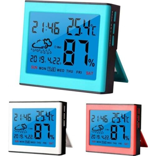 Thermometer LCD Digital Screen Cartoon Comfort Indicator ABS Electronic Thermometer for Home Living Room Bedroom Baby Room