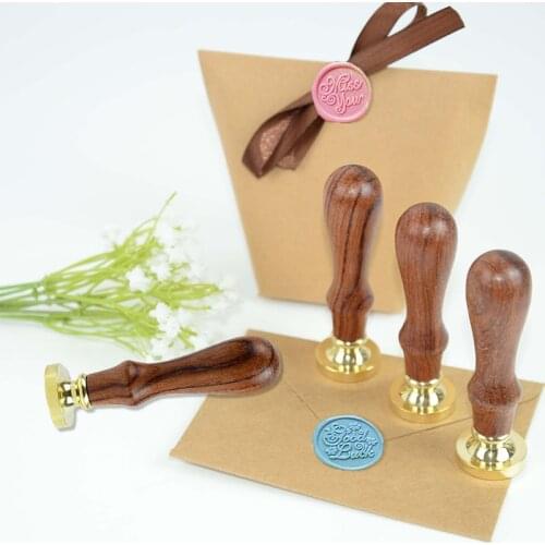 Vintage Wax Seal Flower Fire Paint Thank You Love Prited Envelope Stamp Sealing Wax Wedding Invitations Wax Seal