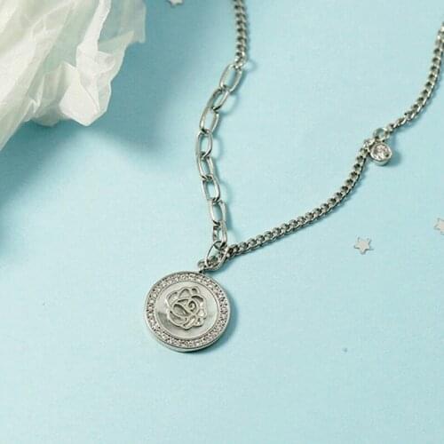 KOFSAC New 925 Sterling Silver Necklaces For Women Jewelry Vintage Elegant Zircon Shell Flower Necklace Lady Anniversary Gifts