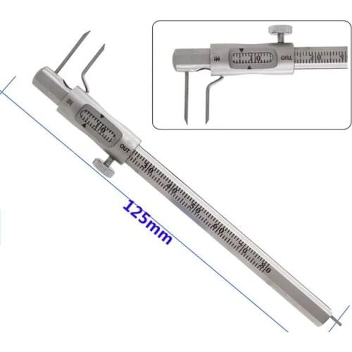 1PIECE Dental Orthodontic Bone Extrusion Measuring Ruler Sliding Caliper 0-80mm Implant Gauge Measuring Caliper