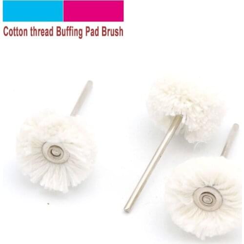 10/20pcs Abrasive Brush Polishing Wheel Cotton Thread Mounted Brush For Jewelry Metal Polish Dremel Accessory Rotary Clean Tools