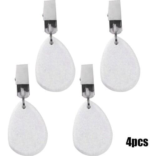 4Pcs Stone Tablecloth Weights Metal Clips Pendant Hangers Table Decoration