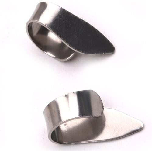 4pcs Finger Picks Stainless Steel Guitar Finger Picks & Thumb Pick Pack