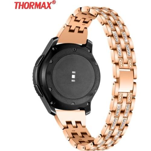 20mm 22mm Stainless Steel Bracelet For Samsung Galaxy Watch 42mm 46mm Band Diamond Strap For Gear S3 S2 Classic Watchband belt