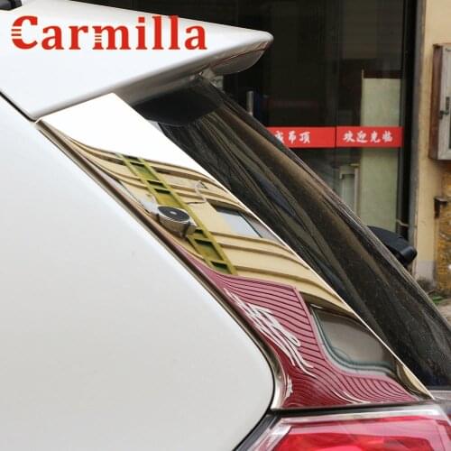 Carmilla Stainless Steel Car Rear Light Lamp Cover Taillight Lamp Shell Trim Sticker for Nissan X-trail Xtrail Rogue 2014 - 2017