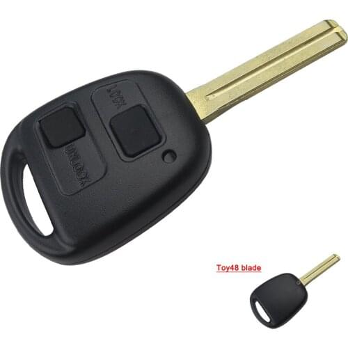 2 Button Replacement Car Remote Auto Key Shell Case Cover Fob For Toyota Yaris Avalon Camry RAV4 Corolla Echo Toy48 Blade Pad