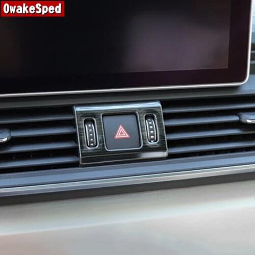 For Audi Q5 FY 2018 2019 Stainless Steel Interior Accessories Parking Switch Frame Decoration Decals Car Styling