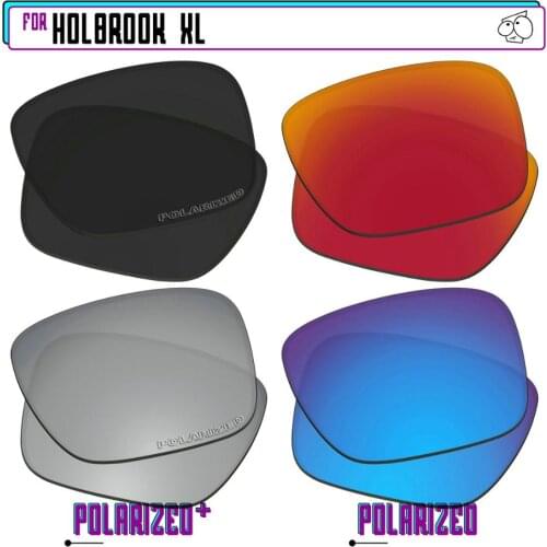 EZReplace Polarized Replacement Lenses for - Oakley Holbrook XL Sunglasses - BkSrP Plus-RedBlueP