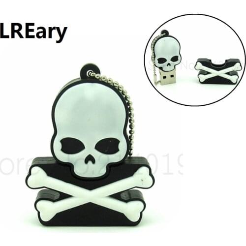 Cool Skull Skeleton headshot USB Flash drive Real 32GB 16GB 8GB 4GB cartoon Death ghost pen drive Zombies memory stick U disk