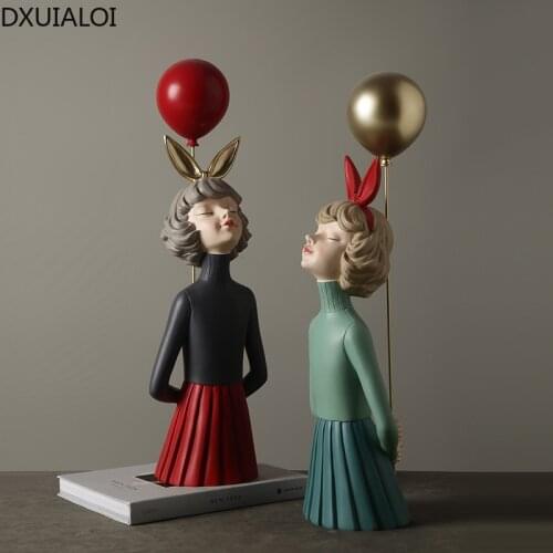 Nordic creative girl decor wedding birthday gift living room TV cabinet Ornaments Home Decoration childrens room decor DXUIALOI