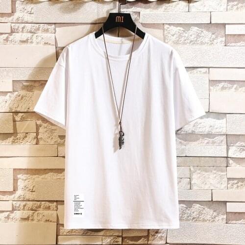 Summer Mens Short Sleeve Candy Color T-shirt Plus Size 5XL Loose Tops K12