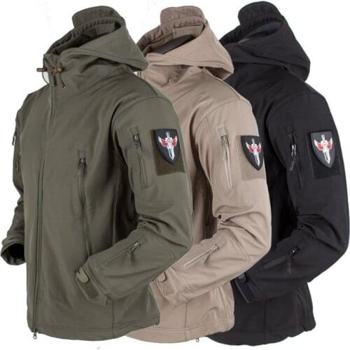 Mens Military Jackets Coats Outdoor Camouflage Cargo Tops Breathable Autumn Winter Fleece Army Clothing Tactical Jacket Coat Men