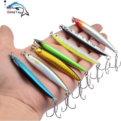 NEW Pencil Lures 7cm 10g Fishing Lure Spinner Bait Minnow Jigging Japan Fishing Tackle Vibrating Light Fish Swing Sink Long Shot