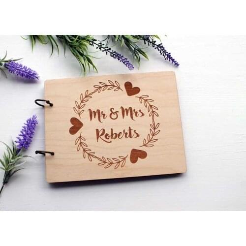 Creative-Personalised-Guest-Book-Rustic-Wooden-Guest-Book-Wedding-advice-book-Wedding-Record-Album