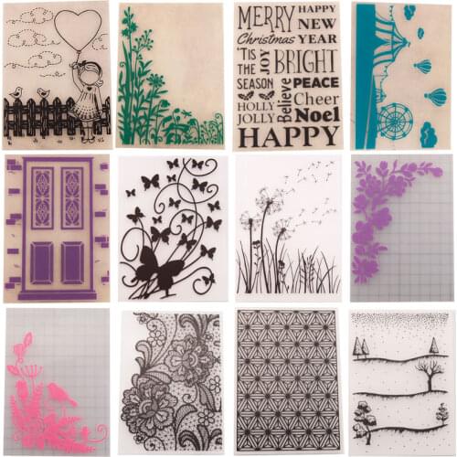 20 Design Plastic Embossing Folder Template For Scrapbooking Crafft DIY Photo Album Card Holiday decoration