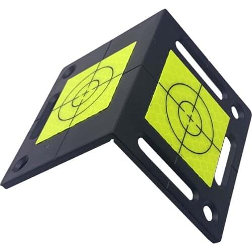 Angle measurement plaquette ,Angle Target with 2 Target Reflectors 40 x 40 mm for total station, Mini prism