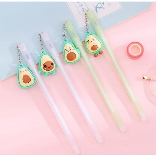 50PCS/lot South Korea Creative Avocado Hipster Cute Students Gel Pen Office Signing Pen Stationery Kawaii School Supplies