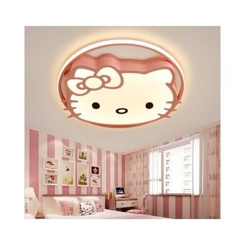Modern childrens room lamp creative bedroom lamp cartoon led ceiling lamp modern KT Cat cartoon lighting for boys and girls