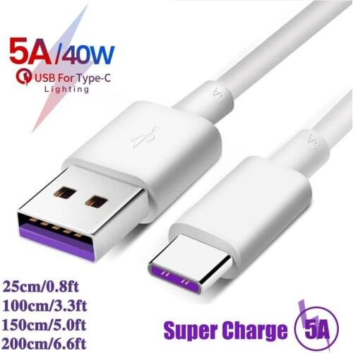 Super charger 5A cable for Huawei Mate Xs/Mate X/P30 lite New Edition/P20 lite /P30 lite/Mate 20 lite USB C type-c cable charger