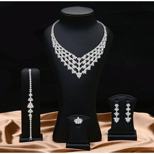 GODKI African Tassels Jewelry Set For Women Wedding Zircon AAAAA Quality Cubic Zirconia Bridal Wedding Evening Earring Necklace
