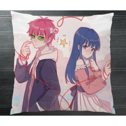 The Disastrous Life of Saiki K. Two Side Anime Pillowcase Pillow Cartoon Case Cover Saiki Kusuo Kokomi Teruhashi Cosplay Gift P9