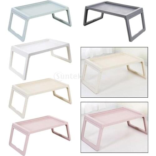 Unique Practical Plastic Standing Desk Breakfast Reading Working Bed Besk Camping Tray Holder Lightweight