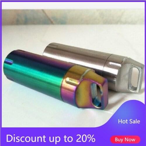 Stainless Steel Waterproof Pill Holders Match EDC Mini Case Box Container Bottle