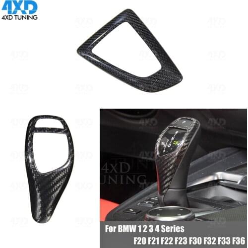 F32 X5 Carbon Gear Shift Knob Cover For BMW F15 F20 F10 F22 F30 F34 F36 F16 F06 F26 F25 Surround Base Cover Interior Trim 2016