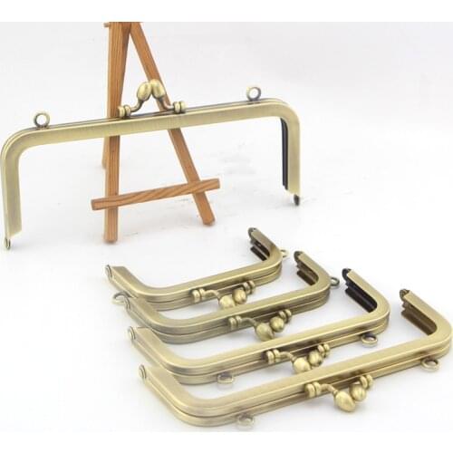 Buds head hasp clasp Smooth surface no hole screw purse frame 10/12.5/15/18/20cm antique brass DIY Kiss lock bag 5pcs/lot