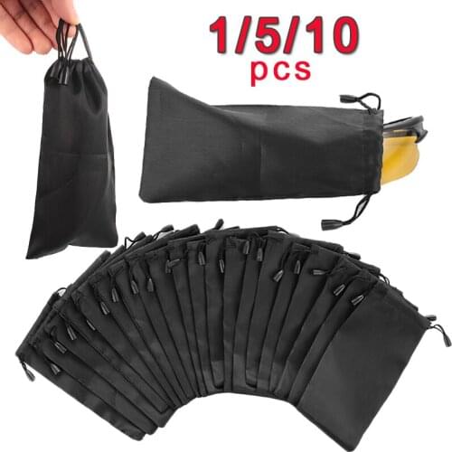 1/5/10pcs Waterproof Sunglasses Bag Microfiber Dust Storage Pouch Glasses Carry Bag Soft Cloth Portable Eyewear Case Container