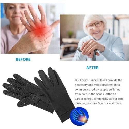 1 Pair Compression Arthritis Gloves Joint Pain Relief Anti-slip Gloves Gloves Therapy Typing For Carpal Women Tunnel Men Co L3T9
