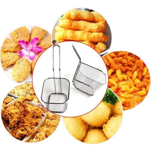 1PC Steam Rinse Strain Fry Oil Fry Chef Basket Mesh Mesh Basket Strainer Net Kitchen Cooking Tool