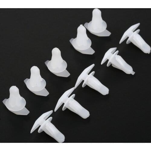 10Pcs 91530-SP1-003 Rubber Weatherstrip Door And Boot Seal Clips Fits 6mm Hole For Honda Accord Civic CRV Acura 3.5RL White