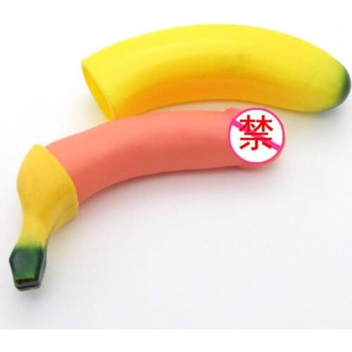 17cm Banana or Penis Funny Gags Practical Maker Trick Jokes Toys for Adult Dirty Tricky Fun Novelty toy