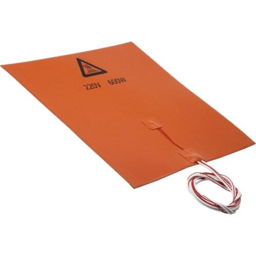 Three-dimensional printer accessories 300*300 mm 220V 600W silicone rubber hot bed silicone heating pad heating plate
