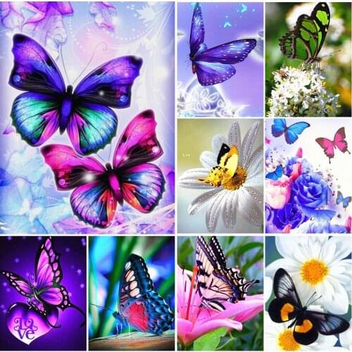 5D Diy Diamond Painting Butterfly Diamond Mosaic Animal Cross Stitch Handmade Rhinestones Pictures Full Display Gift Home Decor