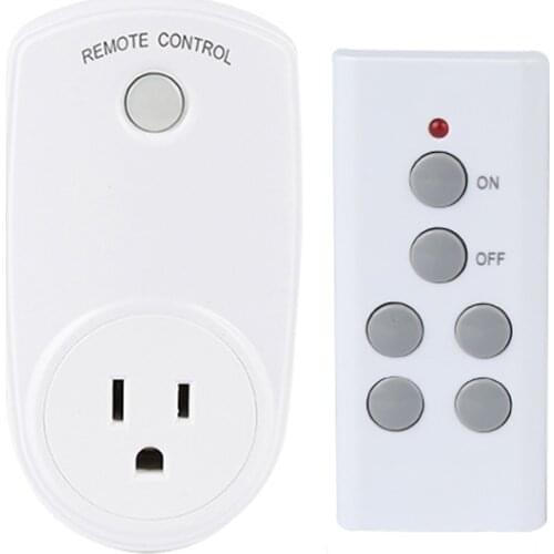Wireless Remote Control Electrical Outlet Switch for Lights, Fans, Christmas Lights, Small Appl US Standard (1 Socket+1 Remote)