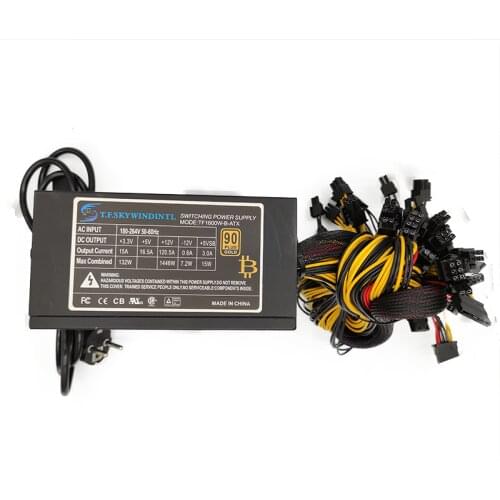 1600w power supply for 6 GPU ethereum Miner Power Supply For Bitcoin Miners support 6 graphics Card RX470 RX480 RX570 RX580 PC