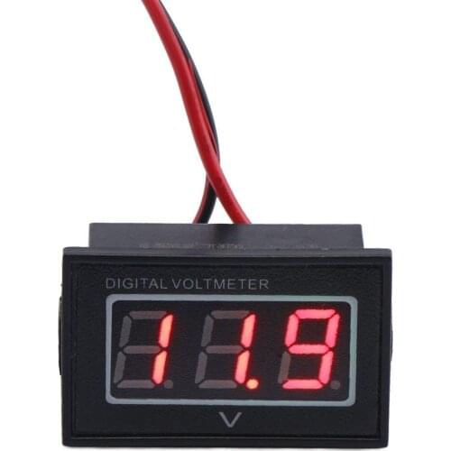 Digital Voltmeter 0.56 Inch Waterproof and Dustproof Two-Wires DC 2.5-30V Digital Display Voltmeter