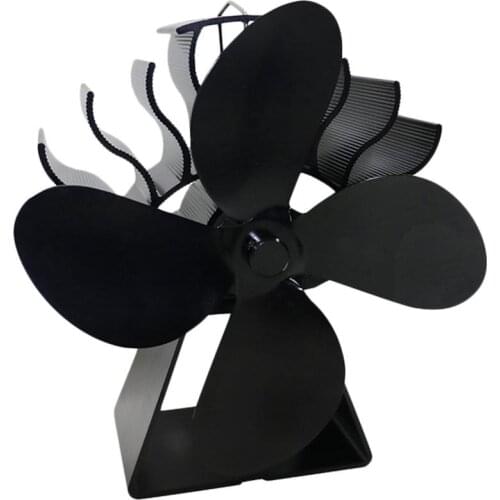 Burning Stove Fireplace Fan Energy Saving Heat Powered Stove Fan 4 Blade Heat Powered Stove Fan Efficient Heat Distribution