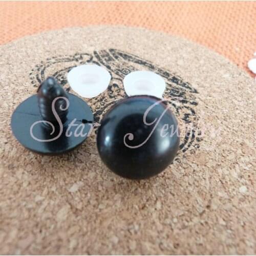 30pcs big size 28mm black color plastic toy eyes with white washers (not 30pair)/#fs