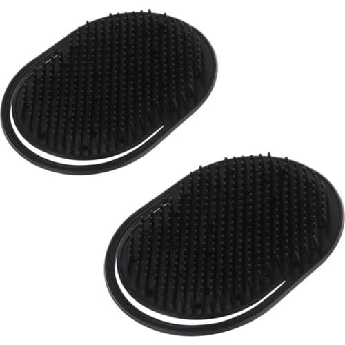2 Pcs Pocket Travel Hair Comb Brush Men Beard Mustache Palm Scalp Massage Black Combs Hair Care Accessories #11