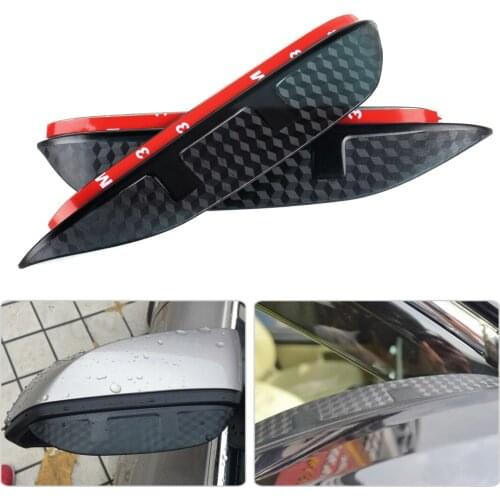 SNCN 2pcs Rearview Rain Eyebrow Guard Cover Side Door Mirror Visor Shield Fit for Volkswagen Touran Touareg Tiguan Jetta Sharan