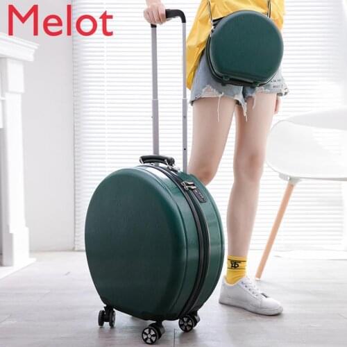 Round Luggage Small 20-Inch Trolley Suitcase Set Lightweight Small Travel Suitcase