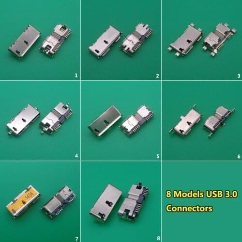 Micro USB 3.0 Jack 10pin Female Sockect Tail Charging Port Mobile Hard Disk Interface Micro Connector