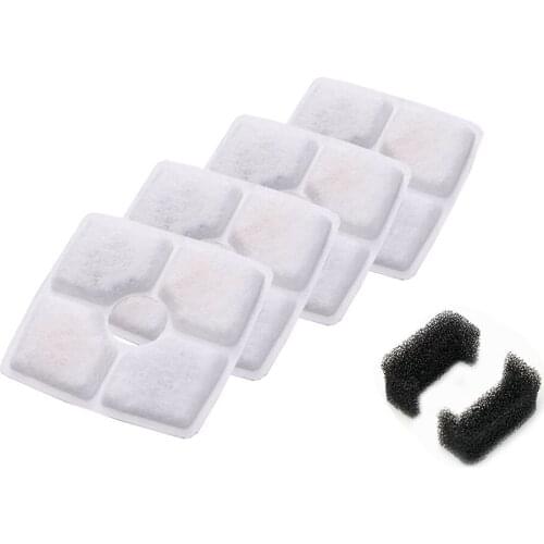 Multifunctional 4+2pcs Filter For 2.5L Automatic Water Drinking Fountain Cat Dog Kitten Pet Bowl Drink Dish Filter
