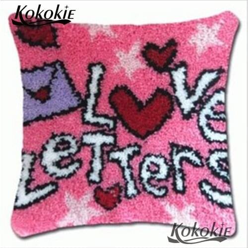 Latch hook pillow cushion embroidery Crocheting kit rug yarn Patchwork Pillowcase cross stitch kits embroidery needlework set